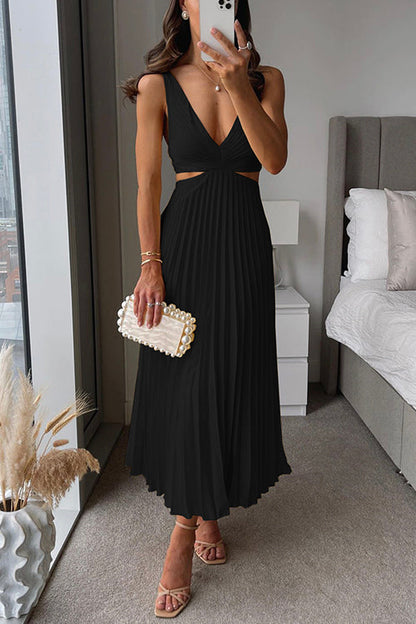 Romana™ Pleated Backless Dress