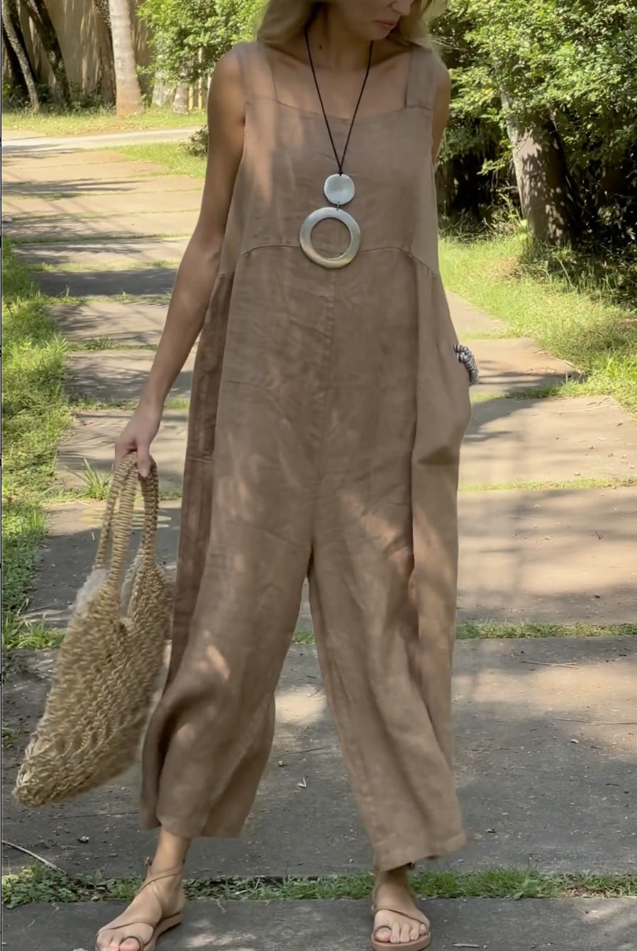 Mireille Cotton Linen Jumpsuit