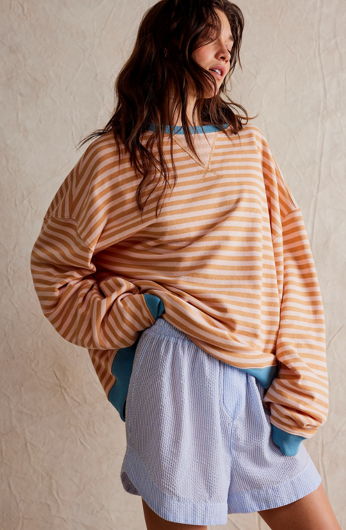 Alia Striped Oversized Jumper