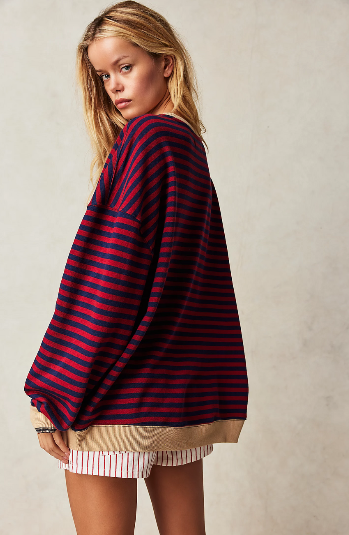 Alia Striped Oversized Jumper