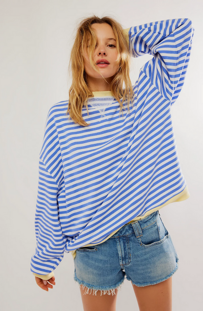 Alia Striped Oversized Jumper