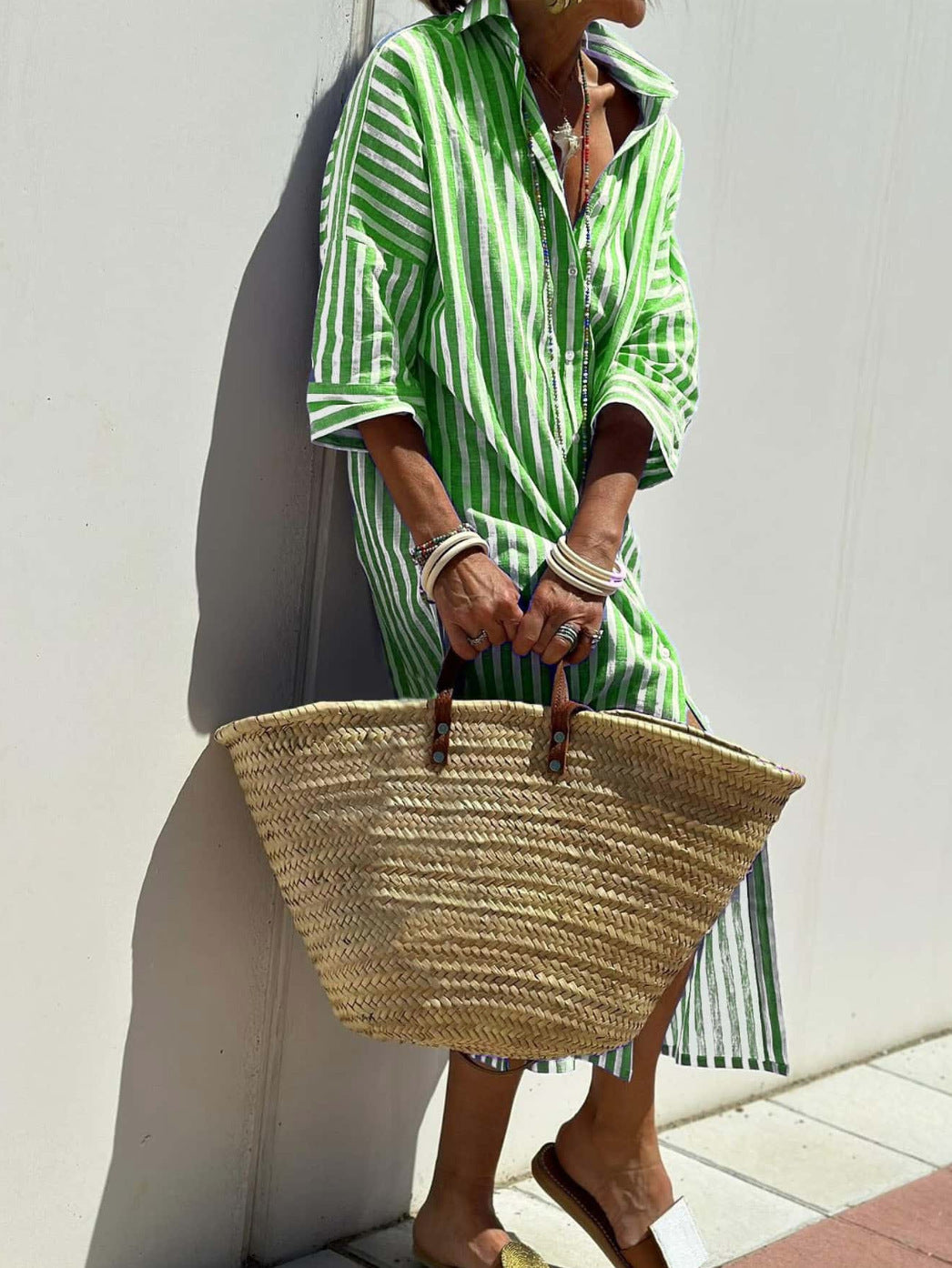 Veronica Stripe: Chic Shirtdress