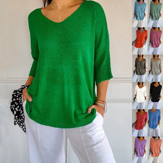 Catalina Knitted 3/4 Sleeve Top