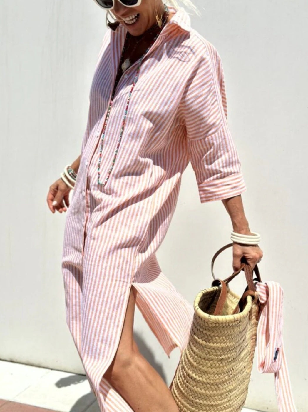 Veronica Stripe: Chic Shirtdress