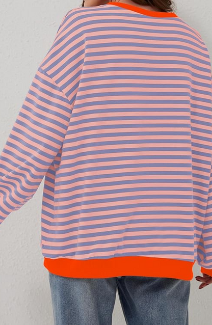 Alia Striped Oversized Jumper