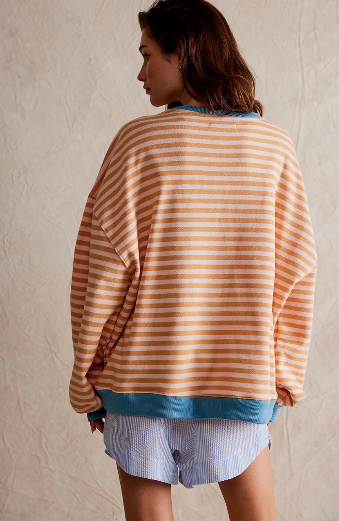 Alia Striped Oversized Jumper