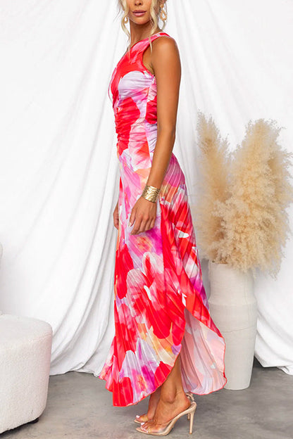 Adelie Pleated Maxi Dress