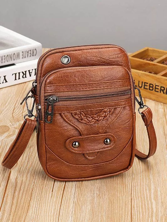 Beatrice™ vintage leather shoulder bag