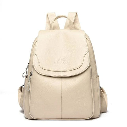 LEDA | LEATHER ANTI-THEFT RUCKSACK