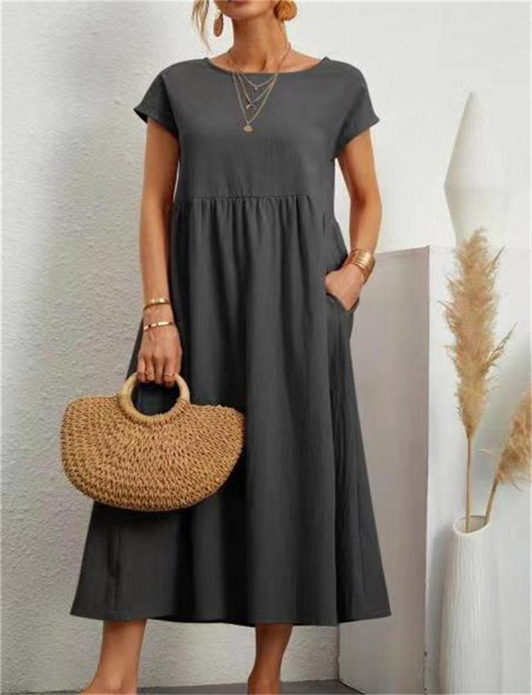 Meg Soft Cotton Pocket Dress