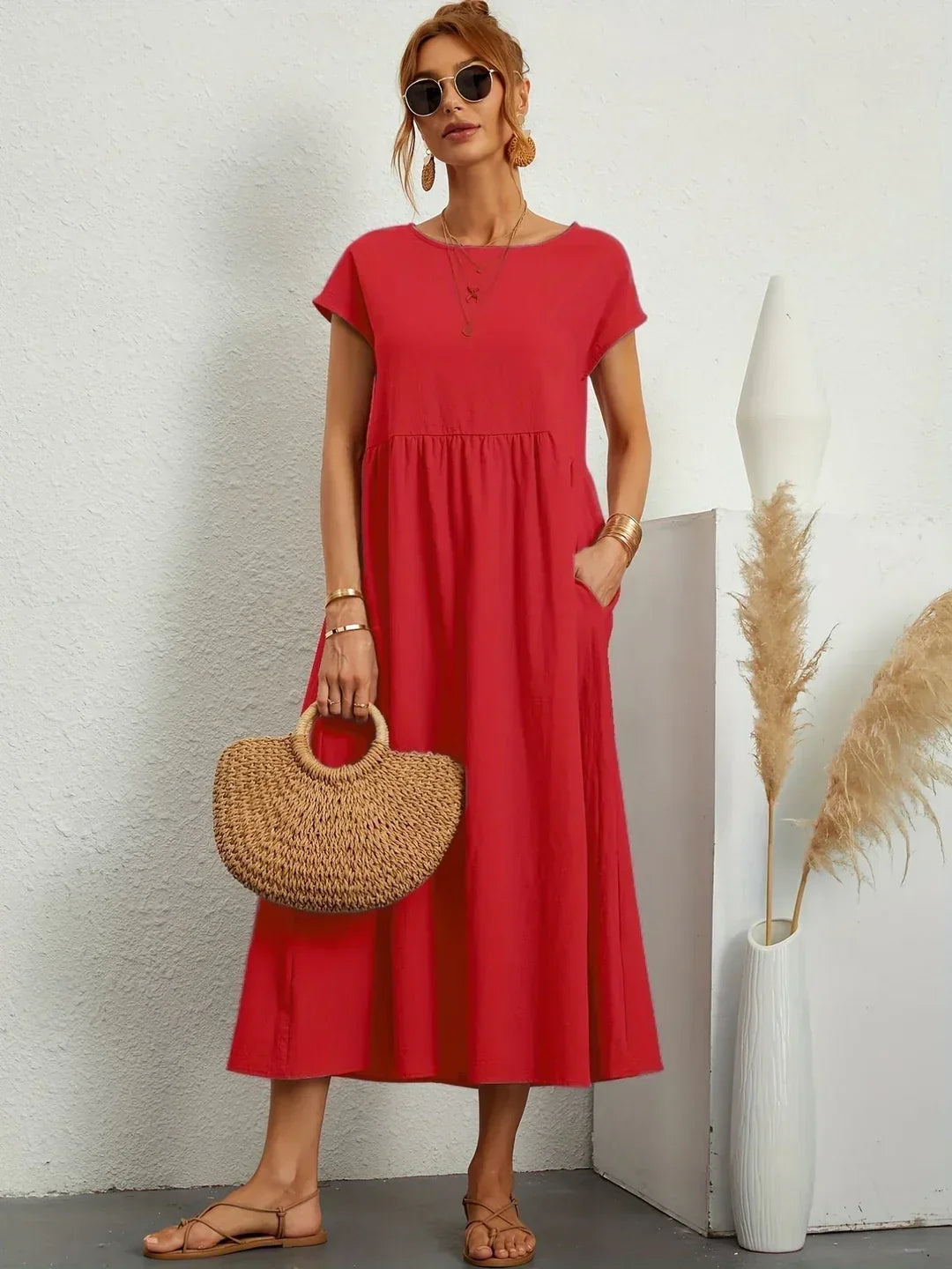 Meg Soft Cotton Pocket Dress