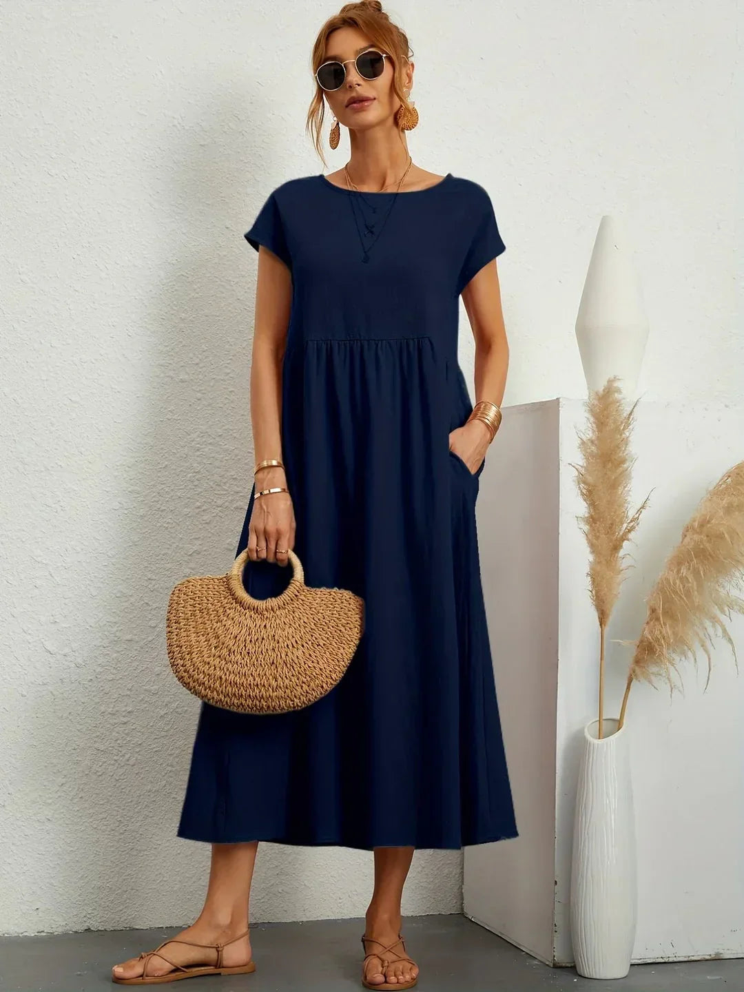 Meg Soft Cotton Pocket Dress