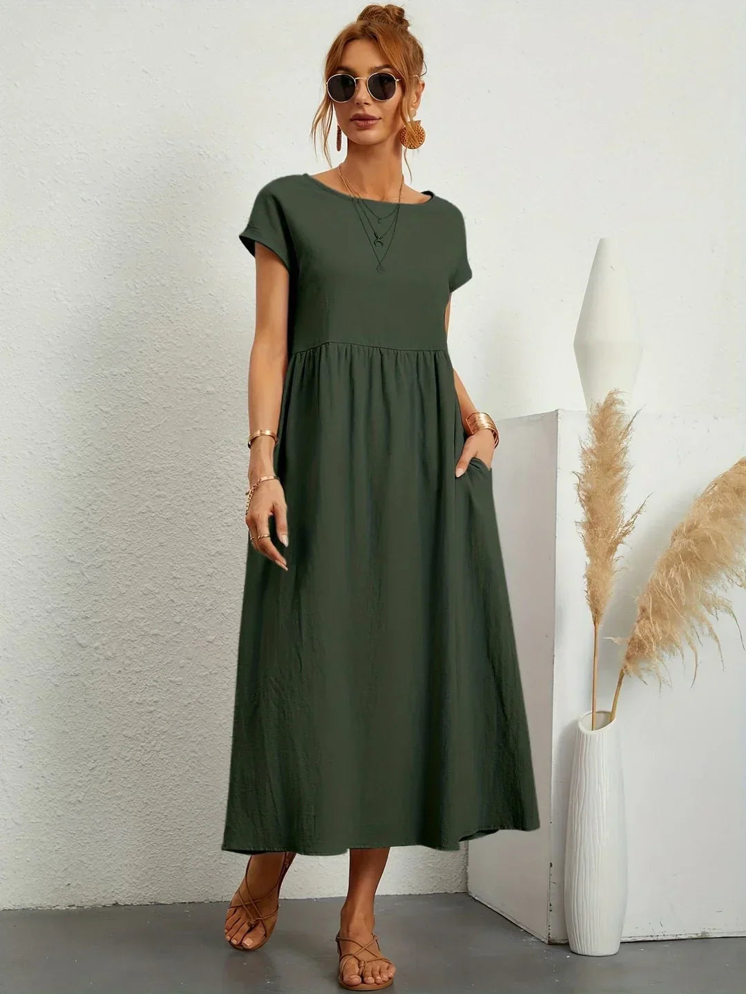 Meg Soft Cotton Pocket Dress