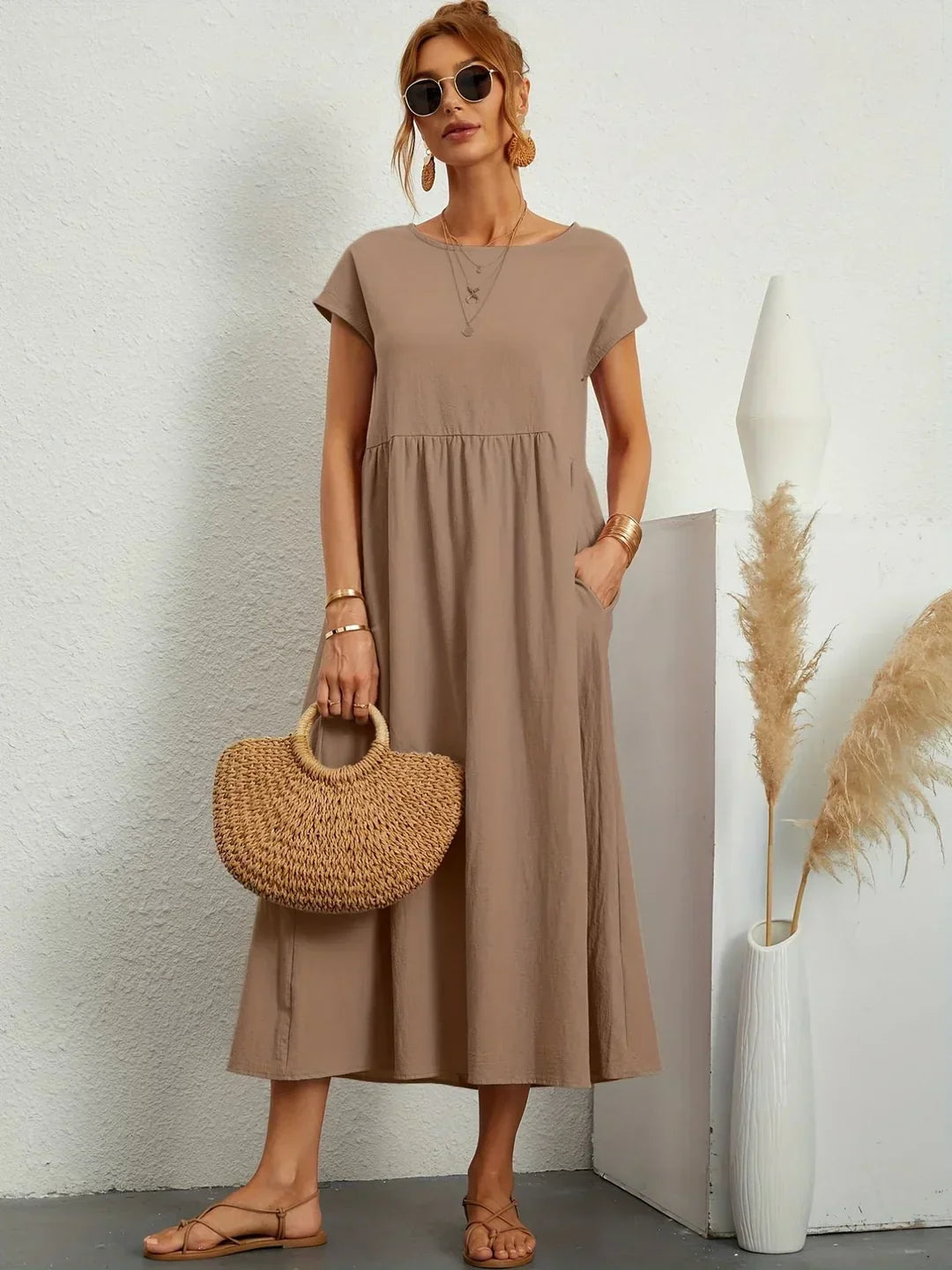 Meg Soft Cotton Pocket Dress