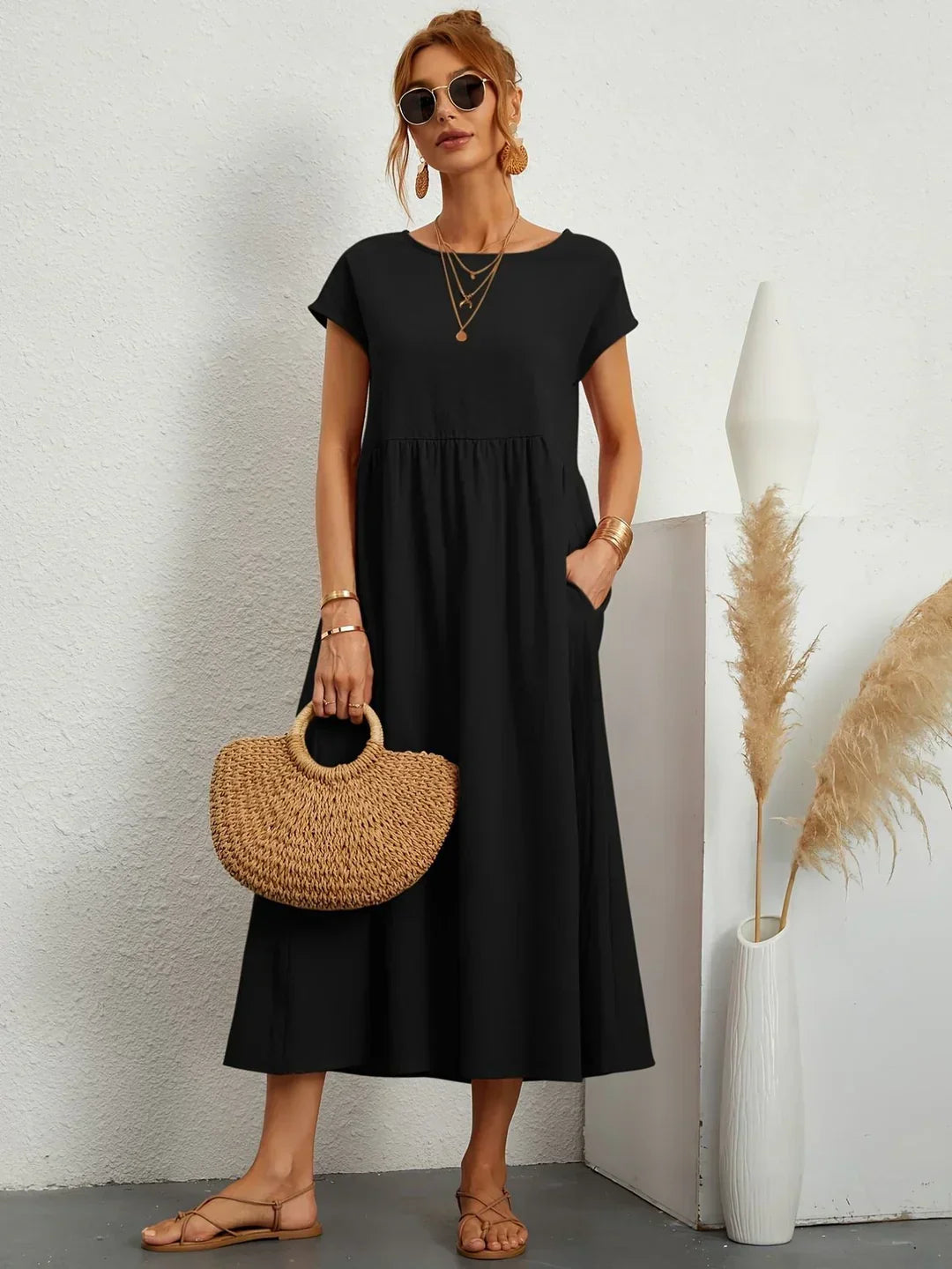 Meg Soft Cotton Pocket Dress