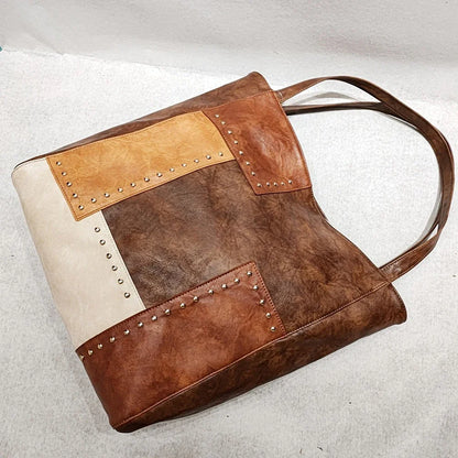 Helga™ vintage patchwork leather bag