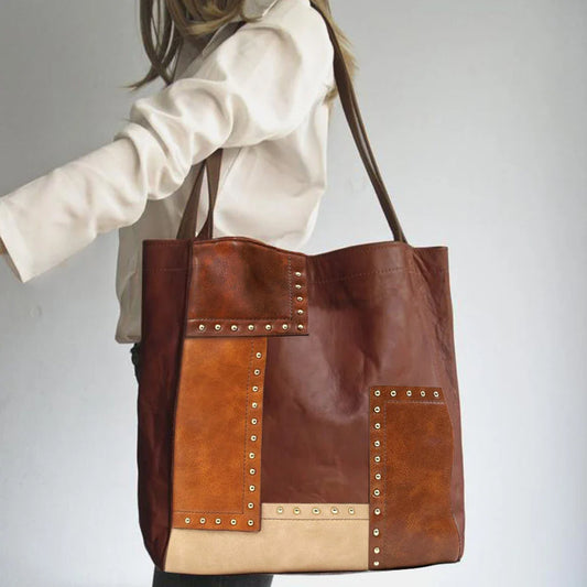 Helga™ vintage patchwork leather bag