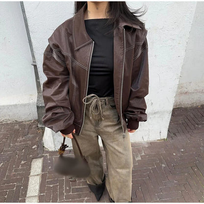 Vera™ Oversized Leather Jacket