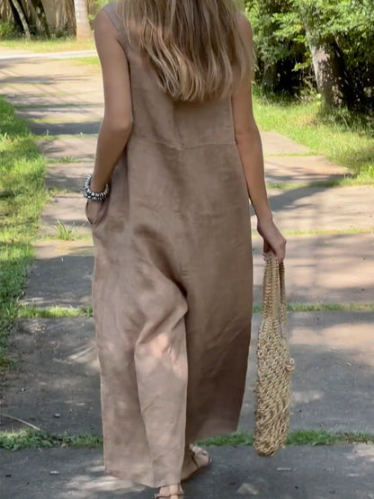 Mireille Cotton Linen Jumpsuit