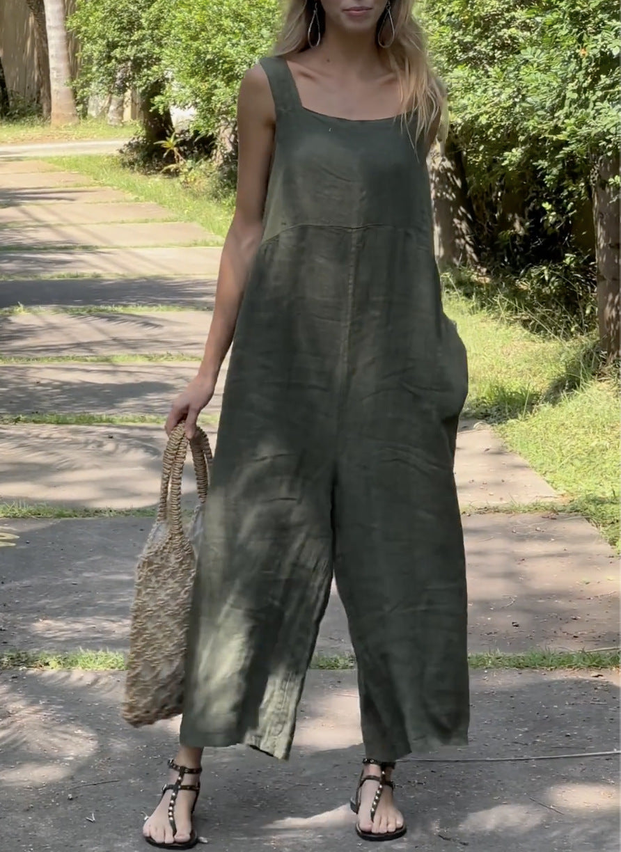 Mireille Cotton Linen Jumpsuit