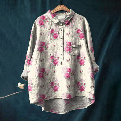 Luxe Floral Cotton Blouse