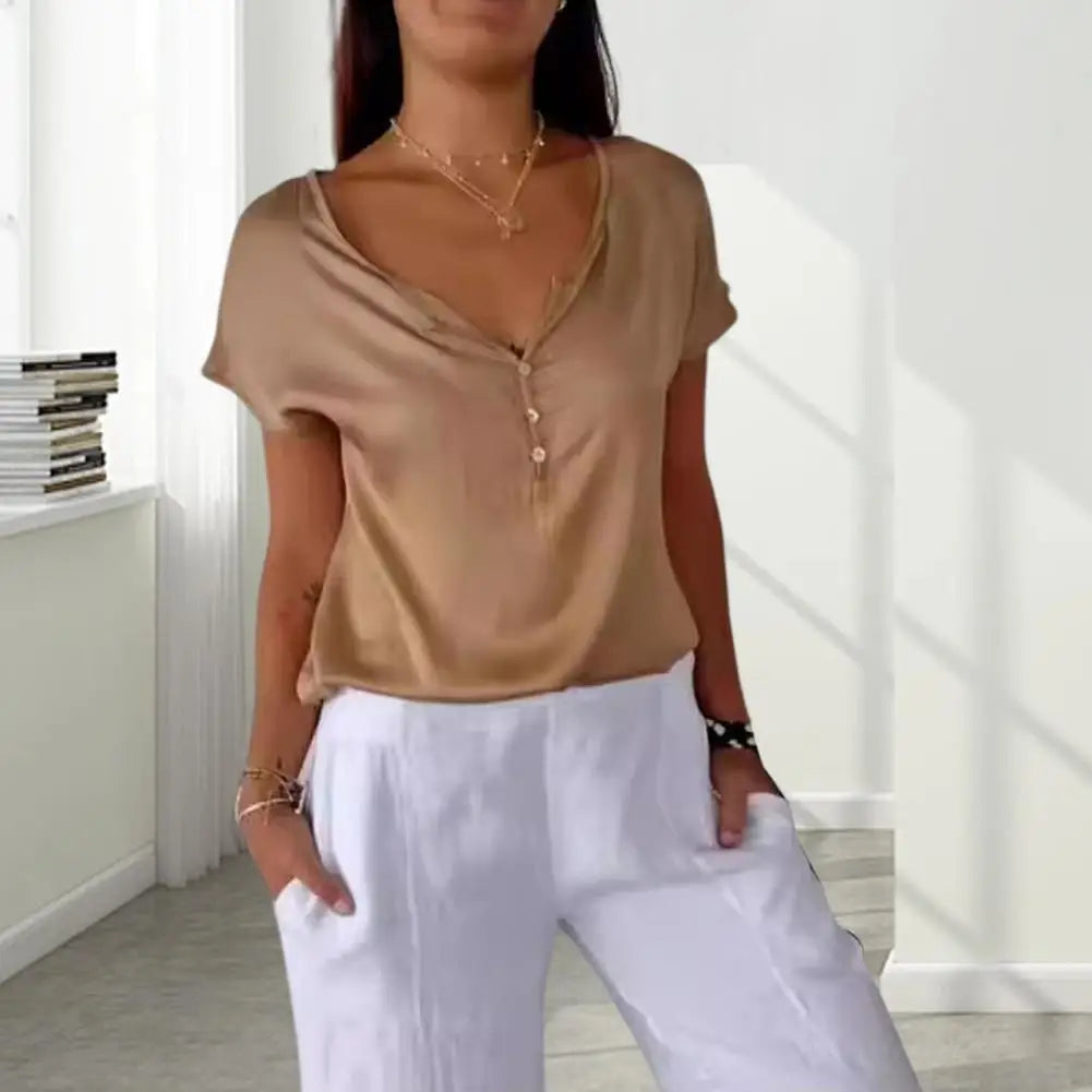 Anna™ Elegant V-Neck Top