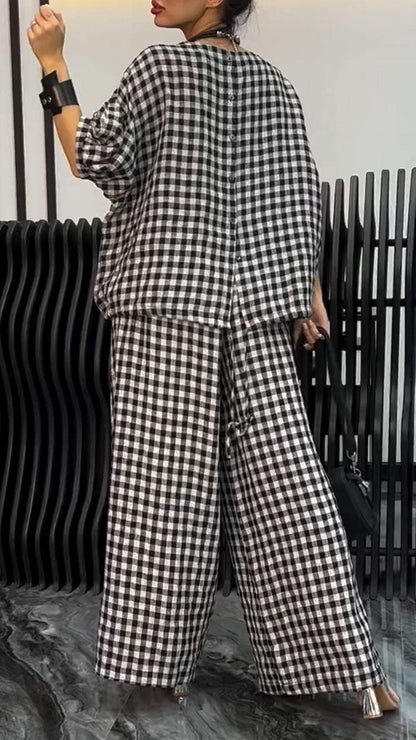 Maura Plaid Two-Piece Suit